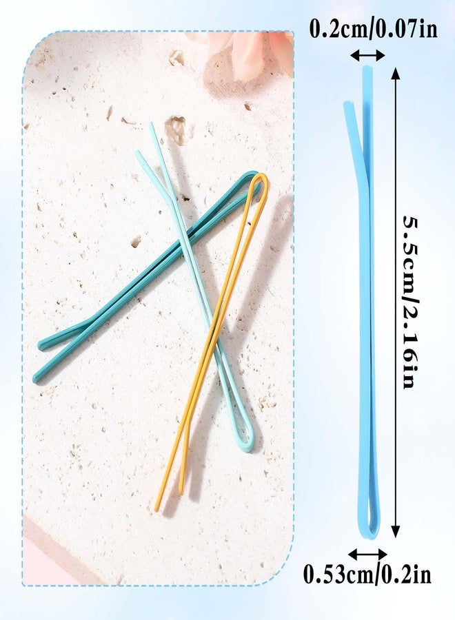 AOZUO Colorful Bobby Pins, 50pcs 2.2 Inch Mini Hair Pins Metal Hair Clips Hairpins Barrettes Accessories for Women Gilrs Buns Long Straight Curly Hair Various Hairstyles(Straight Style) - Image 5